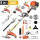 Conentool 6in1 Petrol Strimmer 52cc 2-stroke Chainsaw Hedge Trimmer Brush Cutter