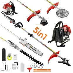Conentool Heavy Duty 52CC 5in1 Petrol Brushcutter 2-Stroke Gas Strimmer Chainsaw