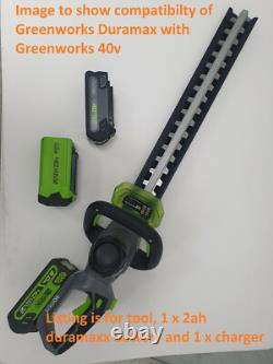 Cordless 40V Hedge Trimmer Greenworks Duramaxx with battery and charger