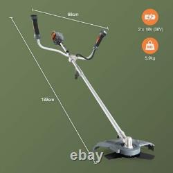 Cordless Brush Cutter And Grass Trimmer 36V 2 in 1 Home Garden Strimmer Tool