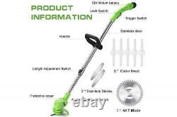 Cordless Grass Trimmer Lawn Grass Edge Brush Cutter Blade Whipper Snipper