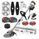 Cordless Strimmer With Weed Brush 21v Grass Strimmer With 2 X 4.0ah Battery And