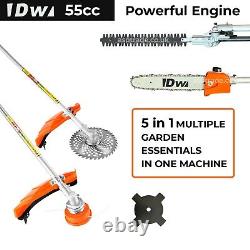 DW81 Multi Function Garden Tool 5in1 Petrol Strimmer Brush Cutter Chainsaw