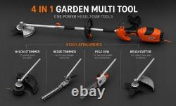 ESkde 4in1 Garden Multi Tool 1000W Strimmer Brushcutter Hedge Trimmer Pruner
