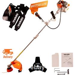 ESkde 52cc Petrol Garden Brush Cutter Strimmer Line Trimmer Kit 2 Stroke Petrol