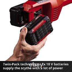Einhell Twin 18v / 36v Cordless Brushcutter + Strimmer 2 x 4.0Ah Battery Pack