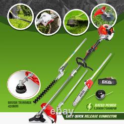 Excel 52cc Petrol 5 in 1 Multi Tool Function Pole Saw Brush Cutter Grass Trimmer