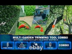 GX35 Pole Saw Brush Cutter 4 Strokes Lawn Trimmer Gas Cortadora de pasto+2 poles