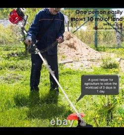 GX35 Pole Saw Brush Cutter 4 Strokes Lawn Trimmer Gas Cortadora de pasto+2 poles