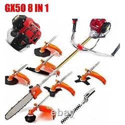 GX50 4-cycle 8 in 1 brush cutter gas trimmer/edger strimmer heavy-duty lawnmower