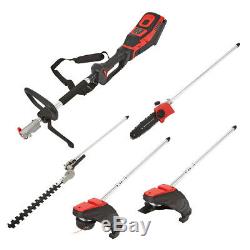 Garden 5in1 Multi Tool Hedge Trimmer Brush Cutter Chainsaw with Battery/Charger