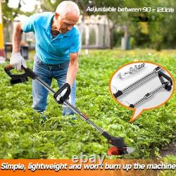 Garden Cordless Strimmer, Electric Grass Strimmer with 2 X 21V Batteries and UK