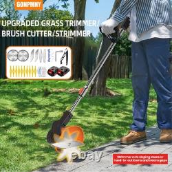 Garden Cordless Strimmer, Electric Grass Strimmer with 2 X 21V Batteries and UK