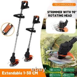 Garden Cordless Strimmer, Electric Grass Strimmer with 2 X 21V Batteries and UK