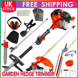 Garden Hedge Trimmer 5 in 1 Petrol Strimmer Chainsaw Brushcutter Multi Tool 52cc