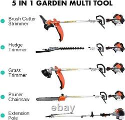 Garden Multi Tool Brush Cutter Strimmer Trimmer Pruner Chainsaw Cordless 52cc