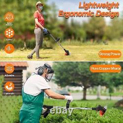 Garden Strimmer Cordless Blades Grass Trimmer Electric Telescopic Brush 2 BATTRY