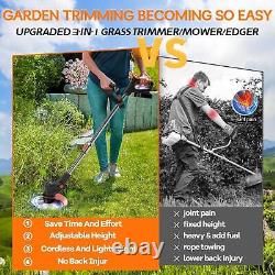 Garden Strimmer Cordless Blades Grass Trimmer Electric Telescopic Brush 2 BATTRY