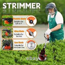 Garden Strimmer Cordless with Blades Grass Electric Telescopic Brush Cutter