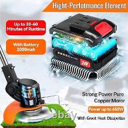 Garden Strimmer Cordless with Blades Grass Electric Telescopic Brush Cutter