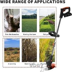 Garden Strimmer Cordless with Blades Grass Electric Telescopic Brush Cutter