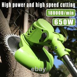 Gompuy Strimmer, Cordless Garden Strimmer with Blades, Grass Trimmer 90° Head