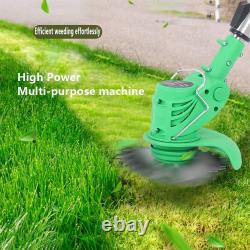 Gompuy Strimmer, Cordless Garden Strimmer with Blades, Grass Trimmer 90° Head