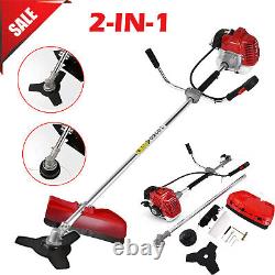 Grass Strimmer Brush Cutter 52cc 2 in1 Petrol-Home Garden Hedge Trimmer Chainsaw