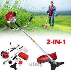 Grass Strimmer / Bush Cutter 52 cc 2 in 1 Petrol-Home Garden Hedge Trimmer Tool