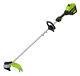 Greenworks 60 Brush Cutter Gd60bc 2109507 (without Battery, Without Charger)