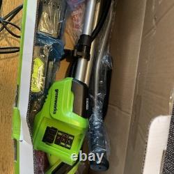 Greenworks GD24X2BCBK4x Cordless Brushcutter With Bike Handle & 2x 24v 4Ah Btry