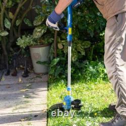 Hyundai 20V Cordless Grass Trimmer Strimmer 30cm Cut 2.0Ah Battery Charger