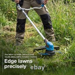 Hyundai Cordless 2 in 1 Strimmer Brushcutter Grass Trimmer Battery Powered 40v