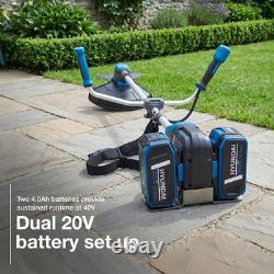 Hyundai Cordless 2 in 1 Strimmer Brushcutter Grass Trimmer Battery Powered 40v
