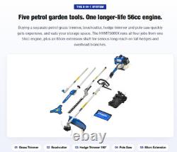 Hyundai Garden Multi Tool 5-in-1 Grass Trimmer Brushcutter Hedge Trimmer Petrol