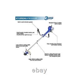 Hyundai HYBC5080AV 50.8cc 2 Stroke Petrol Brushcutter/Strimmer Cow Horn Handles