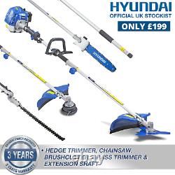 Hyundai Petrol Garden MULTI TOOL 5 in 1 Grass & Hedge Trimmer Strimmer Pole saw