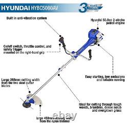 Hyundai Petrol Grass Trimmer, 50.8cc Anti-Vibration Strimmer / Brushcutter