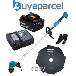 Makita DUR194RTX2 LXT 18v Cordless Grass Brushcutter Line Trimmer + Blade +1x5ah