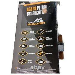 McCulloch B33 PS Petrol Brushcutter 33cc 0.9kW Split Shaft with Harness & Tools