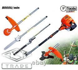 Multi Function 5 in 1 Garden Tool BrushCutter, Grass Trimmer, Chainsaw, Hedge