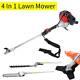 Multi Function Garden Tool 4 In 1 Petrol Trimmer Grass Brush Cutter Chainsaw