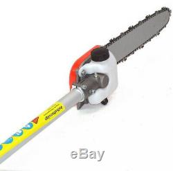 Multi Function Garden Tool 4in1 Petrol Strimmer Brush Cutter Chainsaw sweeper