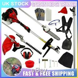 Multi-Tool 5 in1 Hedge Trimmer Petrol Strimmer Chainsaw Garden Brushcutter 52cc