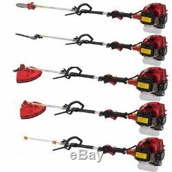 Petrol 5 in 1 Multi Tool 52cc 3.3HP Hedge Trimmer Strimmer Brushcutter Chainsaw