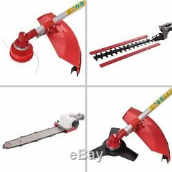 Petrol 5 in 1 Multi Tool 52cc 3.3HP Hedge Trimmer Strimmer Brushcutter Chainsaw