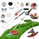 Petrol Backpack Strimmer Brushcutter Chainsaw Hedgetrimmer Garden 2in1 Kit 52cc
