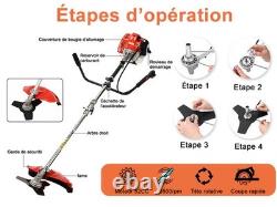 Petrol Backpack Strimmer Brushcutter Chainsaw Hedgetrimmer Garden 2in1 Kit 52cc