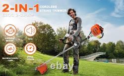 Petrol Backpack Strimmer Brushcutter Chainsaw Hedgetrimmer Garden 2in1 Kit 52cc