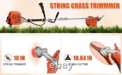 Petrol Backpack Strimmer Brushcutter Chainsaw Hedgetrimmer Garden 2in1 Kit 52cc